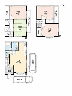 奈良県天理市田町【一戸建】の間取り