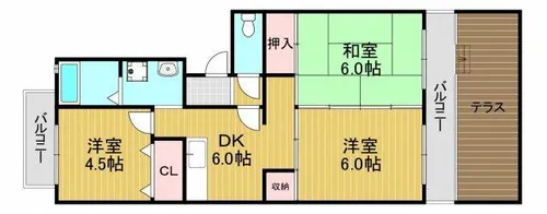 ファミールぴあ狭山【1階】の間取り