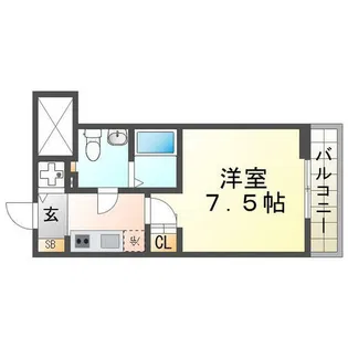 エス・キュート尼崎2【8階】の間取り