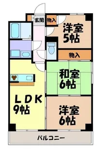 旭丘ハイツ【3階】の間取り