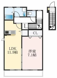 アムールアミュレット【2階】の間取り