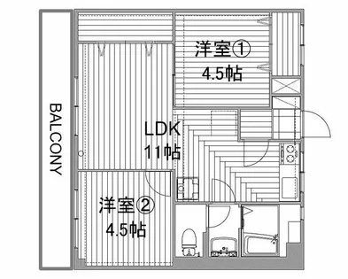 グランツレジデンス【4階】の間取り