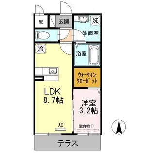 ラ・フィーエ上曽根【1階】の間取り