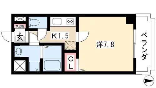 アトネス1604【2階】の間取り