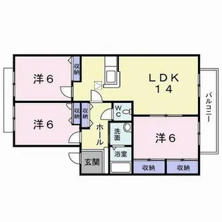 プレンティ嵐山C【1階】の間取り