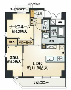 リリィベル梅田西【4階】の間取り