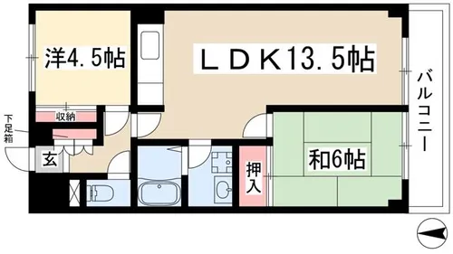 エスパシオ野並【304号室】の間取り
