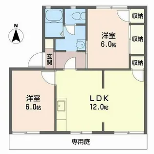 ハイツ美津野【0105号室】の間取り