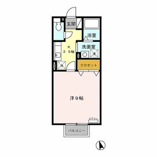 サンヒルズ藤【201号室】の間取り