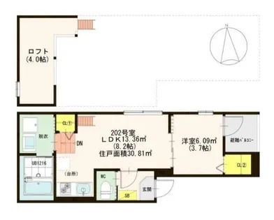 Vie Nouvelle 新今里【2階】の間取り