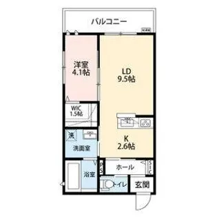 FIORE【105号室】の間取り