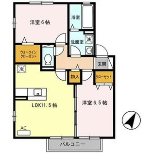フォレスト ヒルズ Ⅱ棟【2階】の間取り