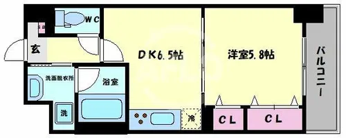 マルミーナ今里【5階】の間取り