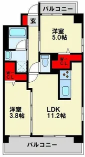 コンダクトレジデンスSANGAMORI【2階】の間取り