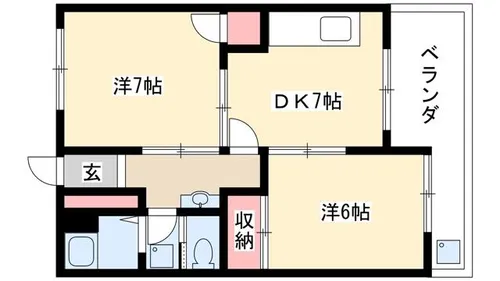 佃マンション【5A号室】の間取り