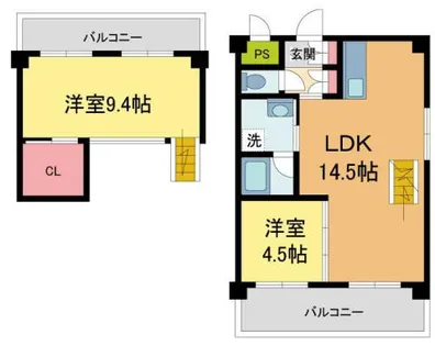 ブランベール甲東園【511号室】の間取り