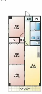 アパートメントハウス朴の樹【4階】の間取り