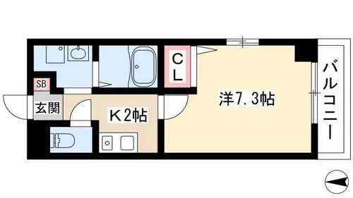 エスポワール岩塚【3階】の間取り