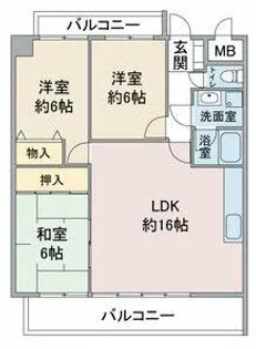 リーブル原Ⅱ【4階】の間取り