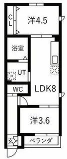 apartment宝生町【3階】の間取り