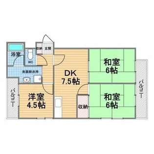 シャルム三田【3階】の間取り