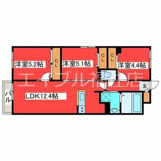 FourSeason福住【3階】の間取り