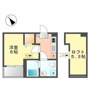 ルミエール スリー(lumi?re Ⅲ)【203号室】の間取り