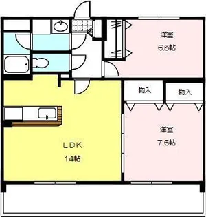 カテドラール柱曙【3階】の間取り