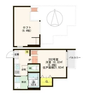 スクリーア箕輪【2階】の間取り