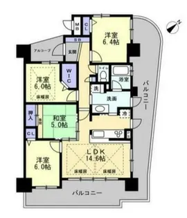 アルファステイツ東今宿【6階】の間取り