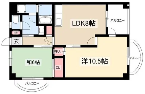 パーク南明【501号室】の間取り