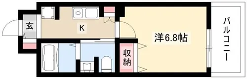 ポートタウンドルフィン【407号室】の間取り