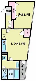 セレッソコート真田山アクティア【204号室】の間取り