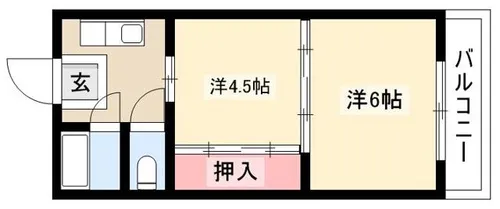 元古井マンション【303号室】の間取り