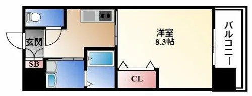 ルーエ本山【9階】の間取り