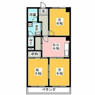 セントール原【201号室】の間取り