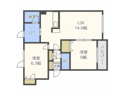 ウィスタリアⅡ【3階】の間取り