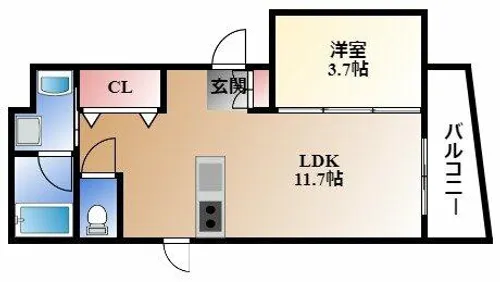 Casa Scatola Motoyama【3階】の間取り