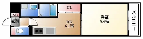 Gramercy Shirakawa Koen【12階】の間取り