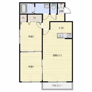 アビタ発寒Ⅰ【305号室】の間取り