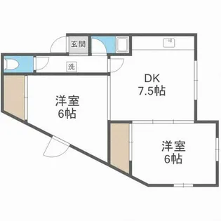 ヴィラローゼ稲穂【2-D号室】の間取り
