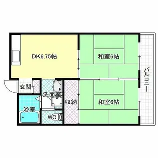 サンハイツ【2階】の間取り