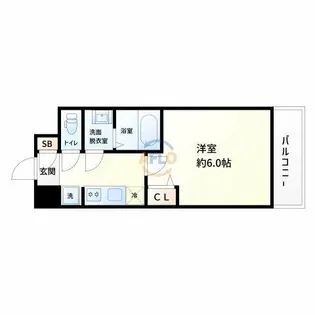 アドバンス大阪ビヤン【10階】の間取り