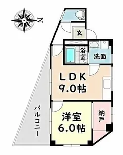 第68プロスパービル【4階】の間取り