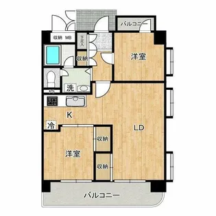 ノバカネイチ天王寺【3階】の間取り
