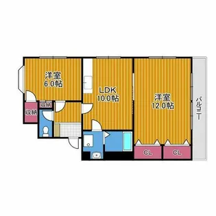 峰塚マンション【3階】の間取り