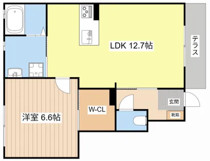 シャーメゾン プランドール【0102号室】の間取り