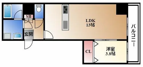 ラグゼナ浄心【7階】の間取り