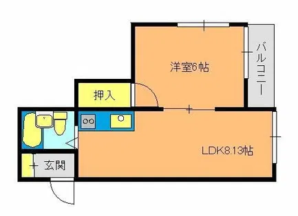 R2フラット久保【505号室】の間取り