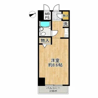 ライオンズマンション天神橋【3階】の間取り